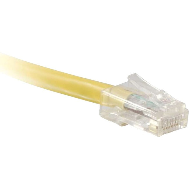 ENET Cat5e Yellow 10 Foot Non-Booted (No Boot) (UTP) High-Quality Network Patch Cable RJ45 to RJ45 - 10Ft C5E-YL-NB-10-ENC