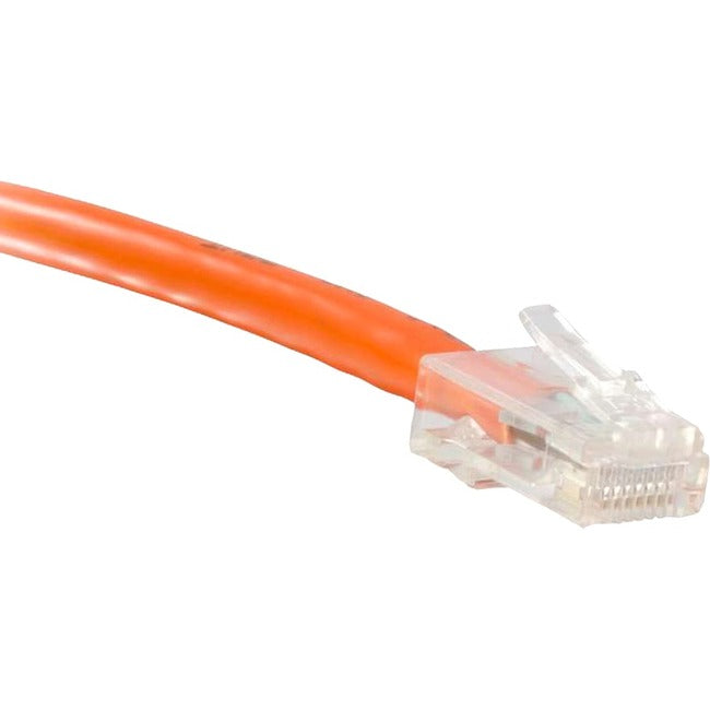 ENET Cat6 Orange 7 Foot Non-Booted (No Boot) (UTP) High-Quality Network Patch Cable RJ45 to RJ45 - 7Ft C6-OR-NB-7-ENC