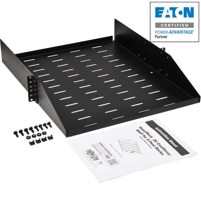 Eaton Tripp Lite Series SmartRack Universal-Mount Steel Rack Shelf - 2U, Vented, 21.7 in. Deep, Holds up to 100 lb. (45 kg) SRSHELF2PUNIV