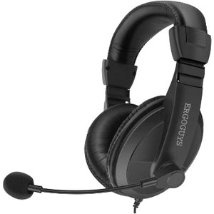 Ergoguys Black Lightweight Headset with Adjustable Mic EG-55BLK