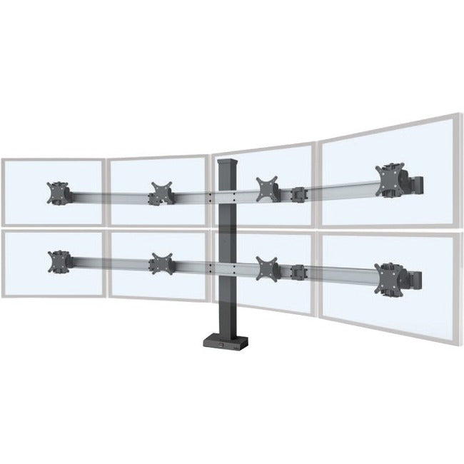 Ergotech Bild Bild 3 over 3 Clamp Mount for Flat Panel Display - Black - TAA Compliant BILD-3/3-CM-104