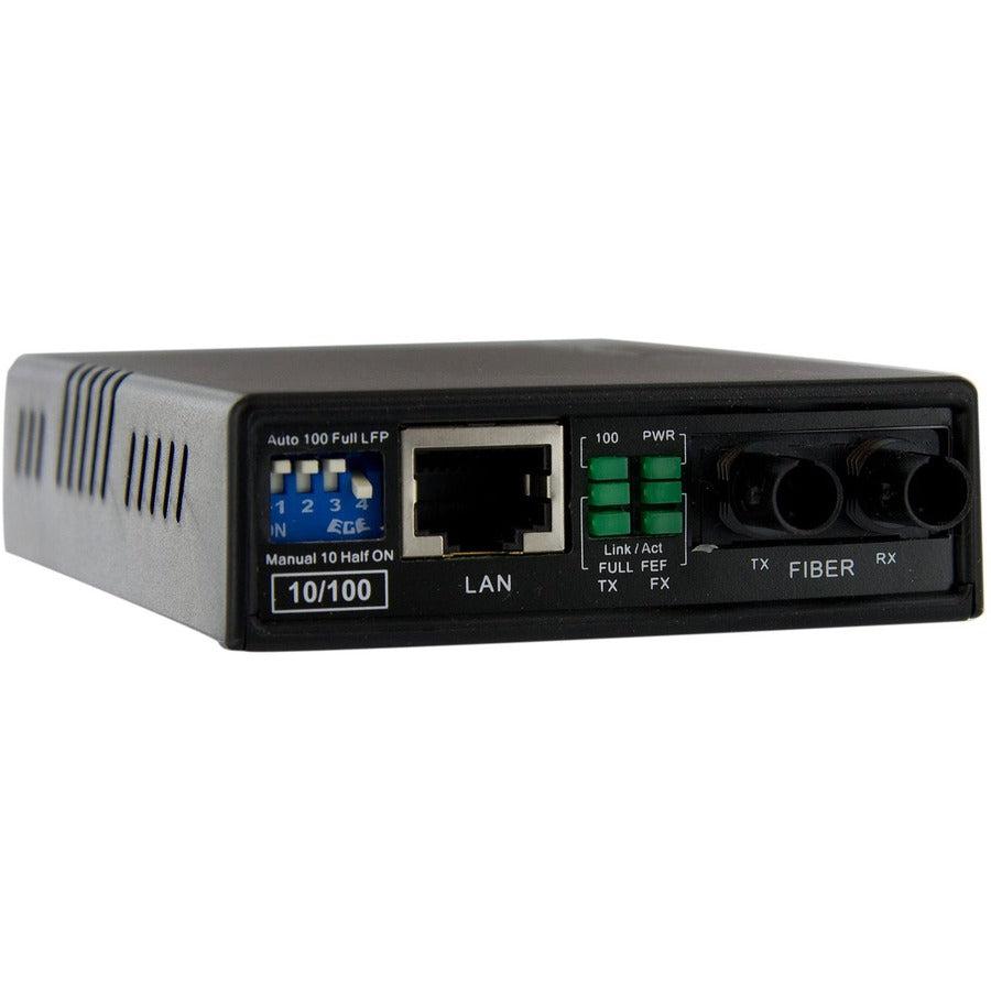 Ethernet to Fiber Media Converter ST Connector 2km - StarTech MCM110ST2 TAA Compliant