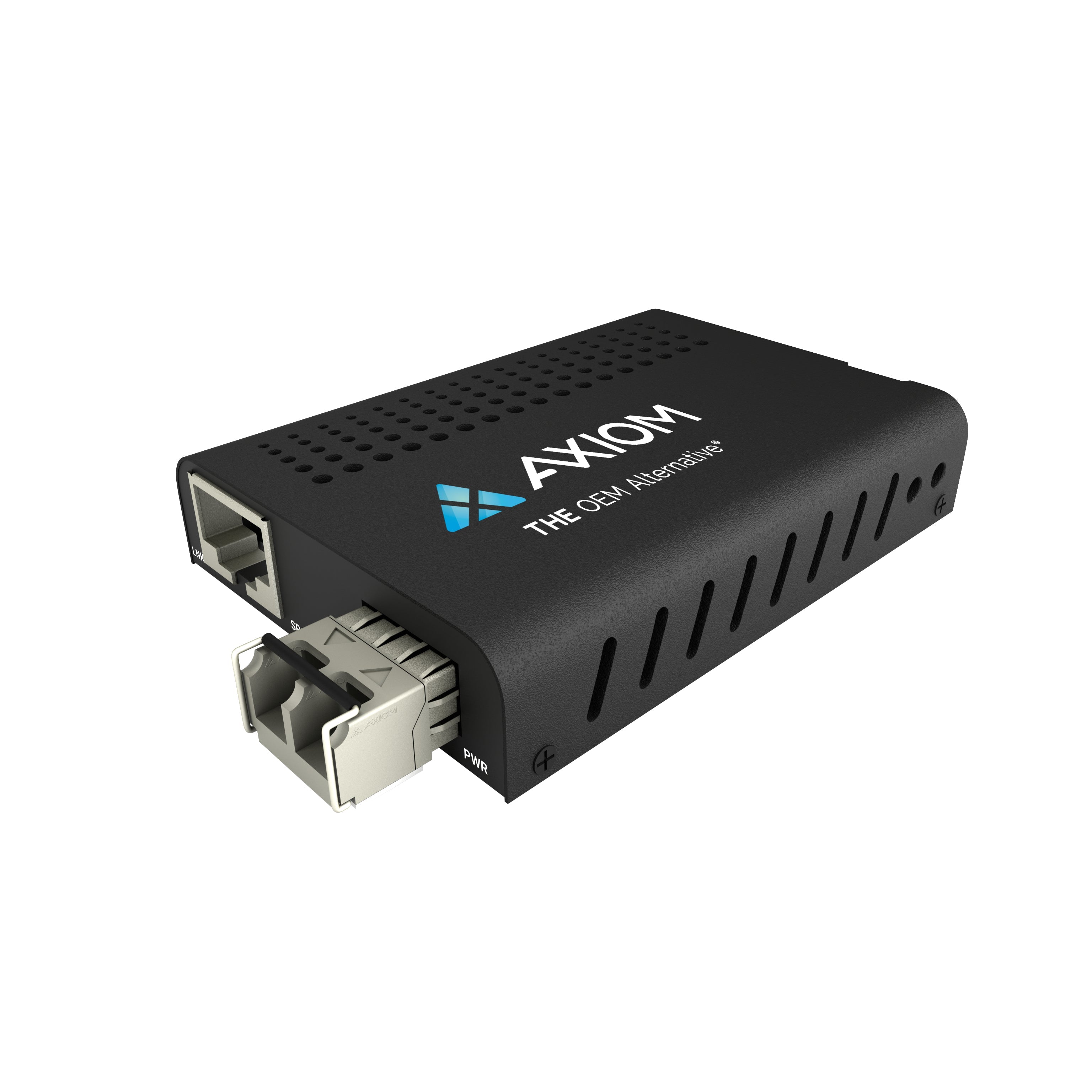 Fast Ethernet Media Converter 100Mbs - Mini RJ45 to LC Fiber | Axiom MC01-S3L10-AX