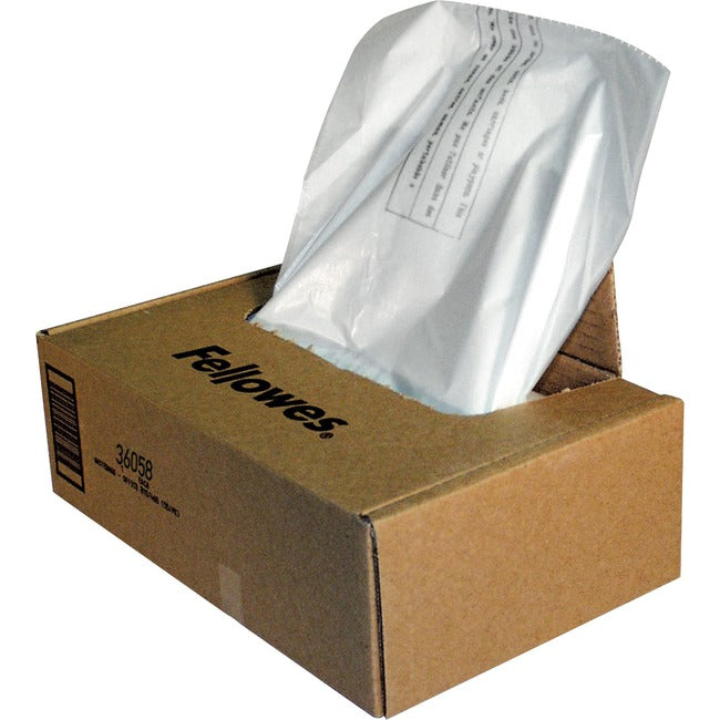 Fellowes Powershred Waste Bags 3605801 White Carton Of 50 Bags