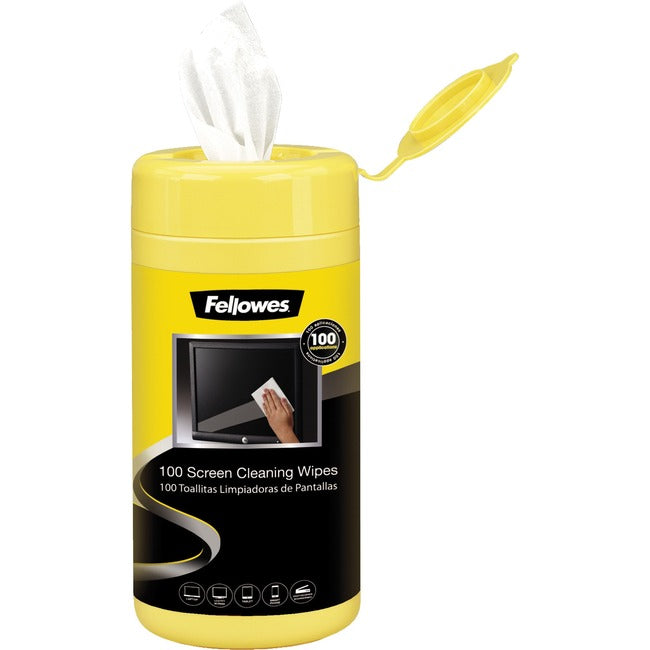 Fellowes Screen Cleaning Wipes - 100Ct