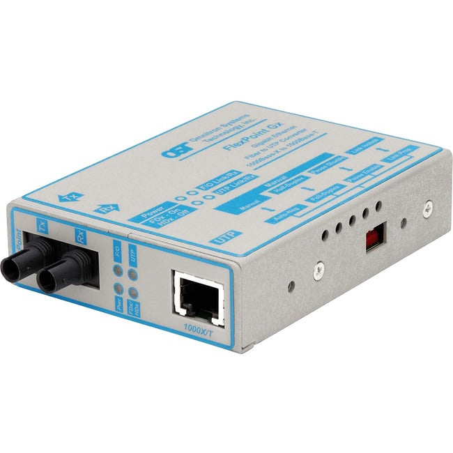 FlexPoint 1000Mbps Gigabit Ethernet Fiber Media Converter RJ45 ST Single-Mode 12km 4377-0