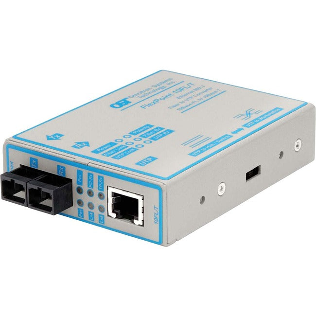 FlexPoint 10Mbps Ethernet Fiber Media Converter RJ45 SC Multimode 2km 4303-1