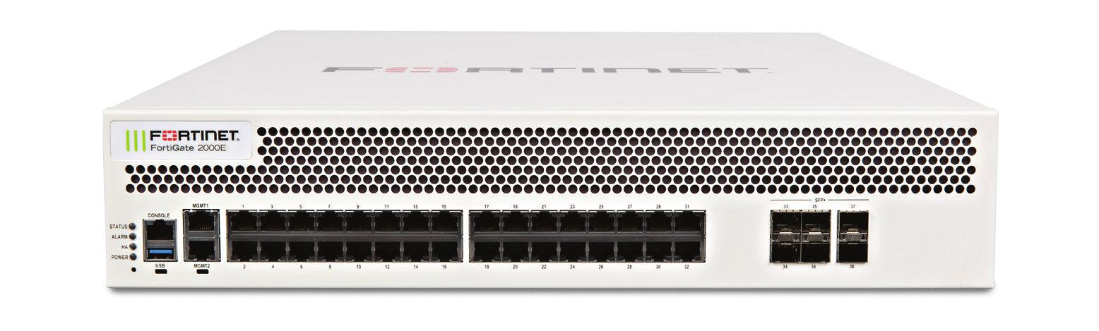 Fortinet Fortigate-2000E Hardware Plus 5 Year 24X7 Forticare And Fortiguard Enterprise Protection