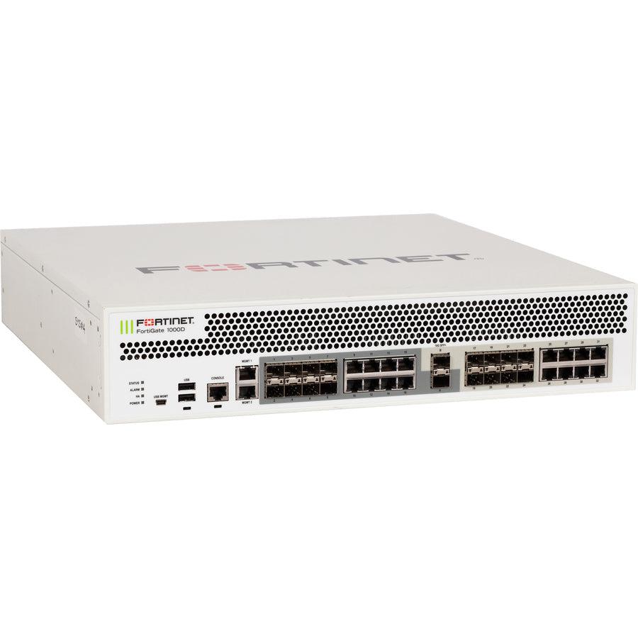 Fortinet Fortigate-1000D Hardware Plus 5 Year 24X7 Forticare And Fortiguard Unified Threat Protection (Utp)