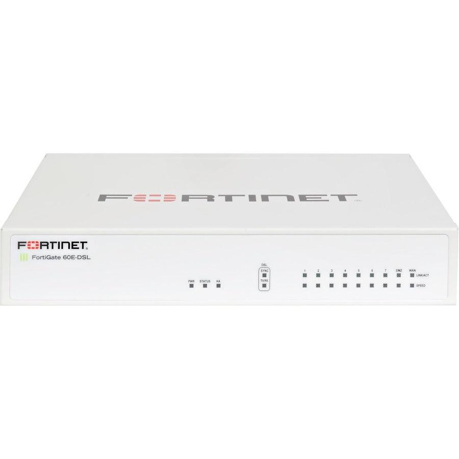 Fortinet Fortigate-60E-Dsl Hardware Plus 1 Year 24X7 Forticare And Fortiguard Enterprise Protection