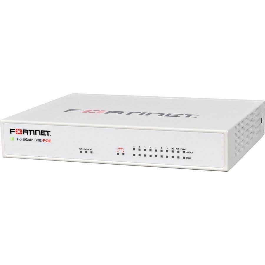 Fortinet Fortigate-60E-Poe Hardware Plus 5 Year 24X7 Forticare And Fortiguard Enterprise Protection