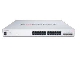 Fortinet Layer 2/3 Fortigate Switch Controller Compatible Poe+ Switch With 24 X Ge Rj45 Ports, 4 X 10 Ge Sfp+, With Automatic Max 421W Poe Output Limit