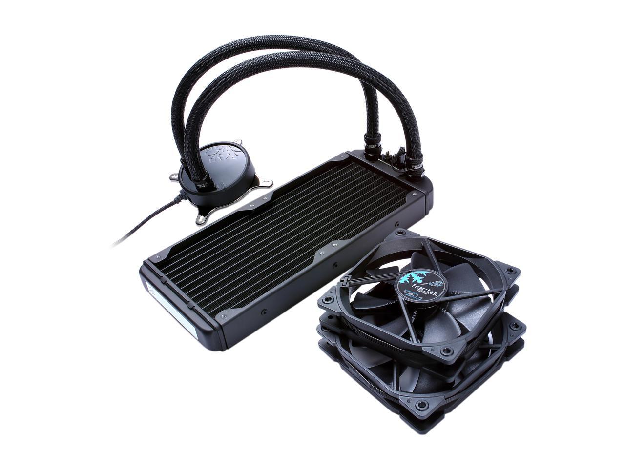 Fractal Design Celsius S24 Blackout 240Mm Silent High Performance Slim Expandable All-In-One Cpu Liquid / Water Cooler