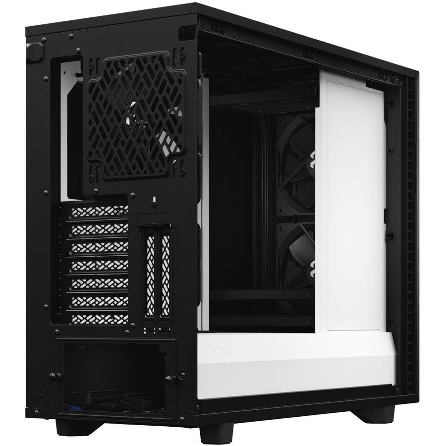 Fractal Design Define 7 Black/White Tg Clear Tint /Brushed Aluminum/Steel E-Atx Silent Modular Tempered Glass Window Mid Tower Computer Case