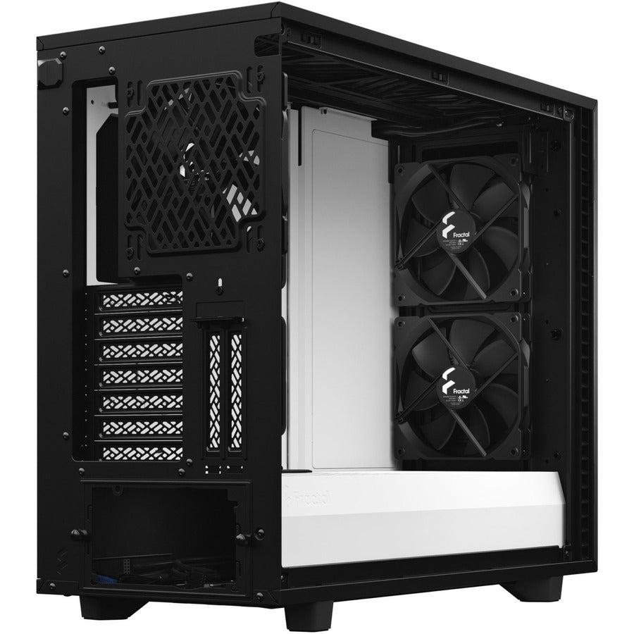Fractal Design Define 7 Black/White Tg Clear Tint /Brushed Aluminum/Steel E-Atx Silent Modular Tempered Glass Window Mid Tower Computer Case