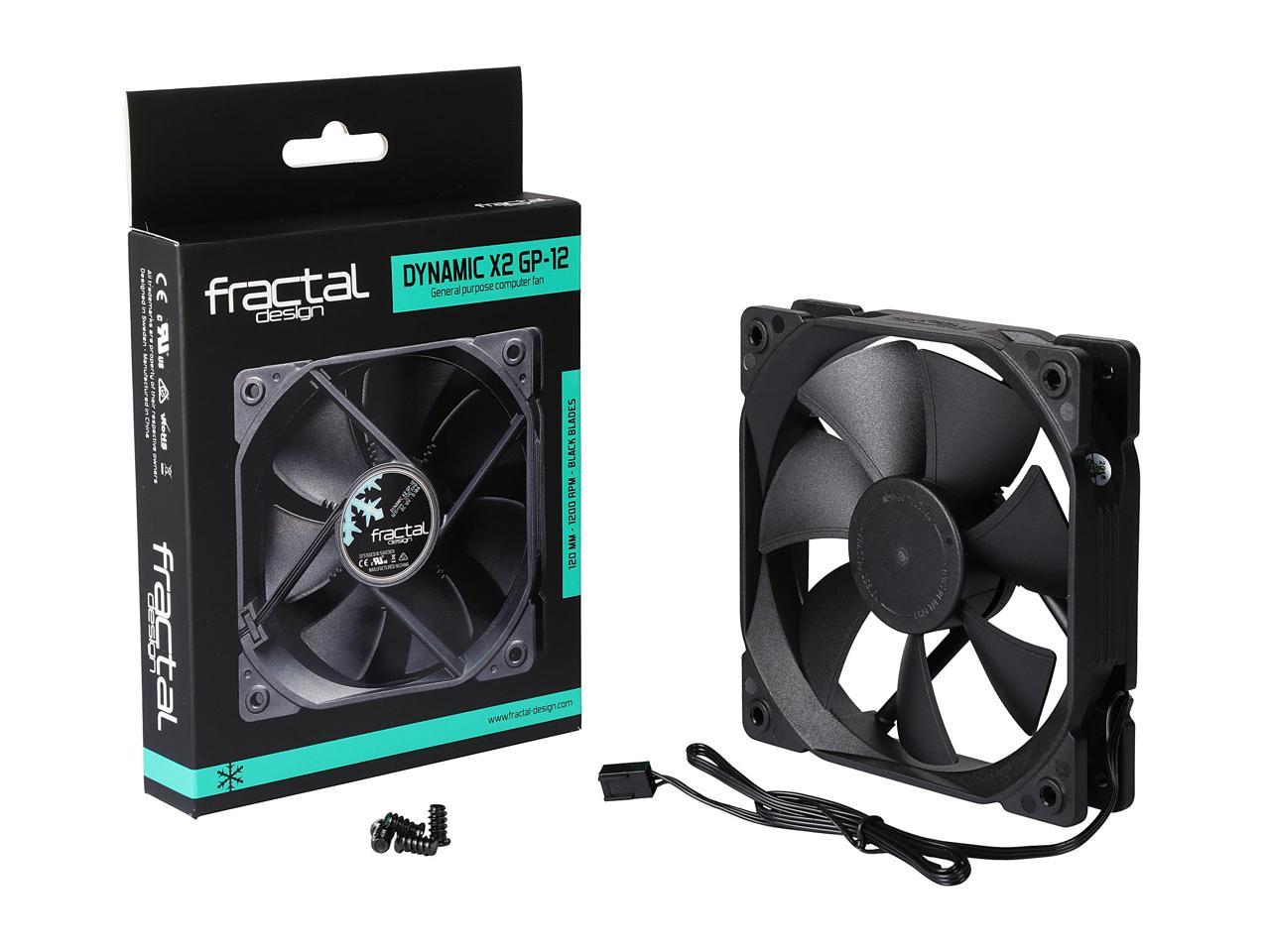 Fractal Design Dynamic X2 Gp-12 120Mm Black Edition Fd-Fan-Dyn-X2-Gp12-Bk 120Mm Case Fan