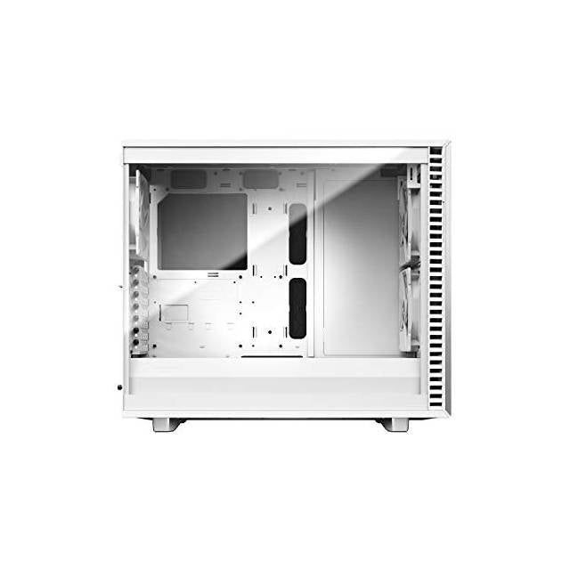 Fractal Design Fd-C-Def7A-06 Define 7 White Tg Clear Tint /Brushed Aluminum/Steel E-Atx Silent Modular Tempered Glass Window Mid Tower Computer Case