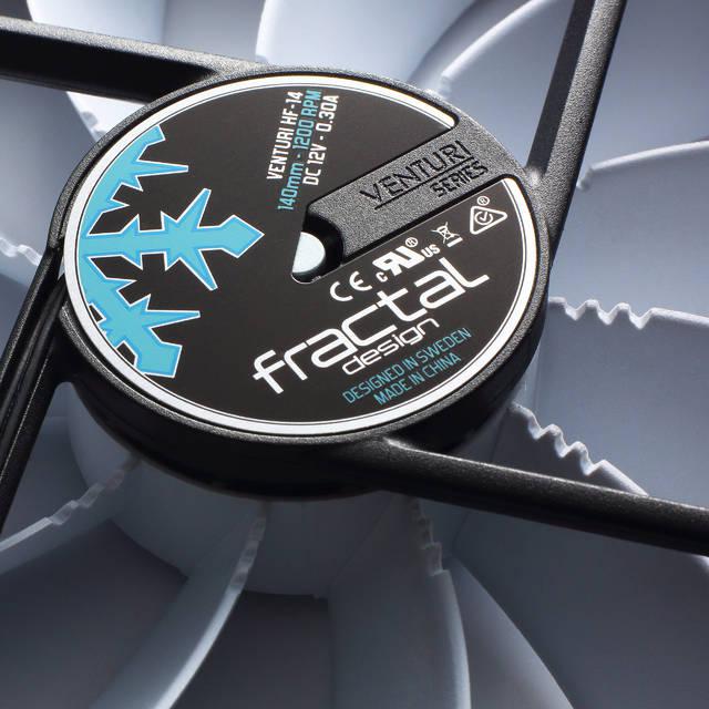 Fractal Design Fd-Fan-Vent-Hf14-Wt Venturi Hf-14 140Mm High Airflow Fluid Dynamic Bearing White Computer Case Fan