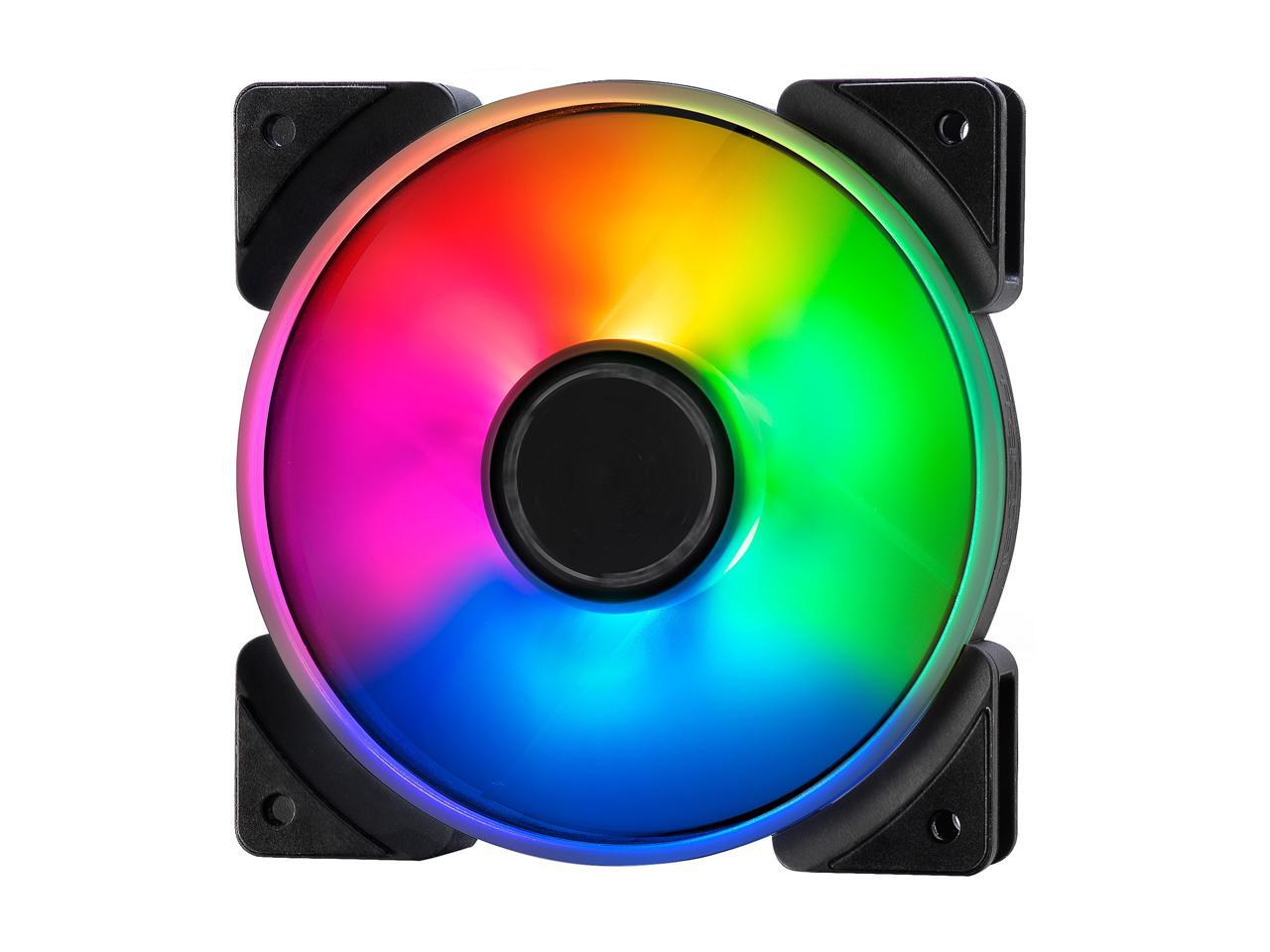 Fractal Design Prisma Al-12 120Mm Addressable Rgb Led Long Life Sleeve Bearing Computer Case Fan 3-Pack