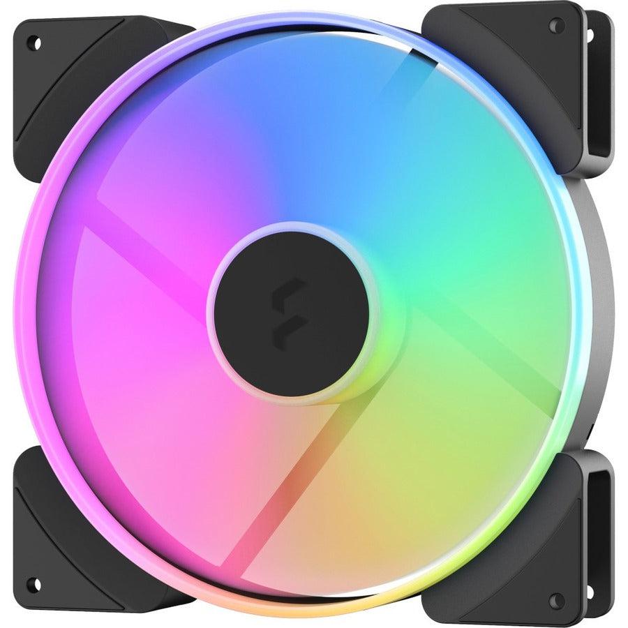 Fractal Design Prisma Al-18 Pwm 180 Mm Addressable Rgb Led Lls Bearing Computer Case Fan (2-Pack)