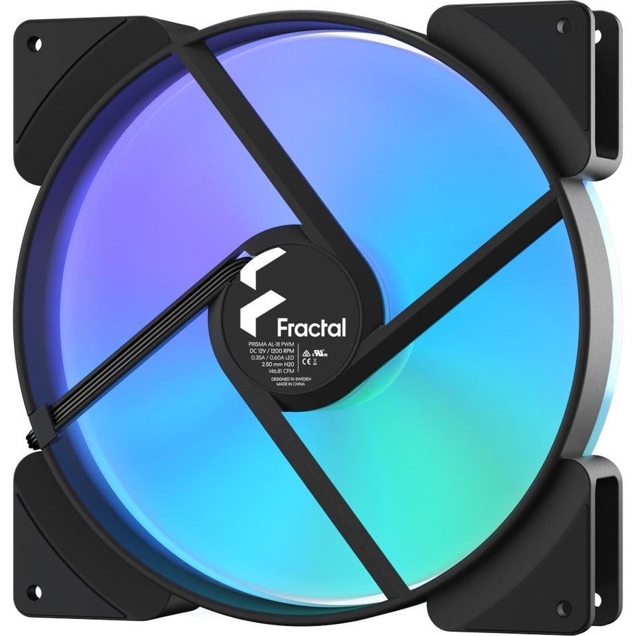 Fractal Design Prisma Al-18 Pwm 180 Mm Addressable Rgb Led Lls Bearing Computer Case Fan - Fd-Fan-Pri-Al18-Pwm