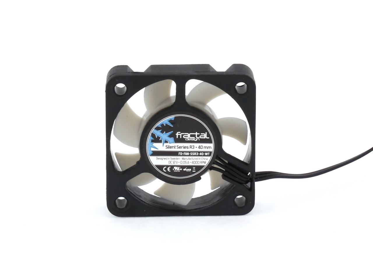 Fractal Design Silent Series R3 40Mm Silence Optimized Rifle Bearing Black/White Computer Case Fan