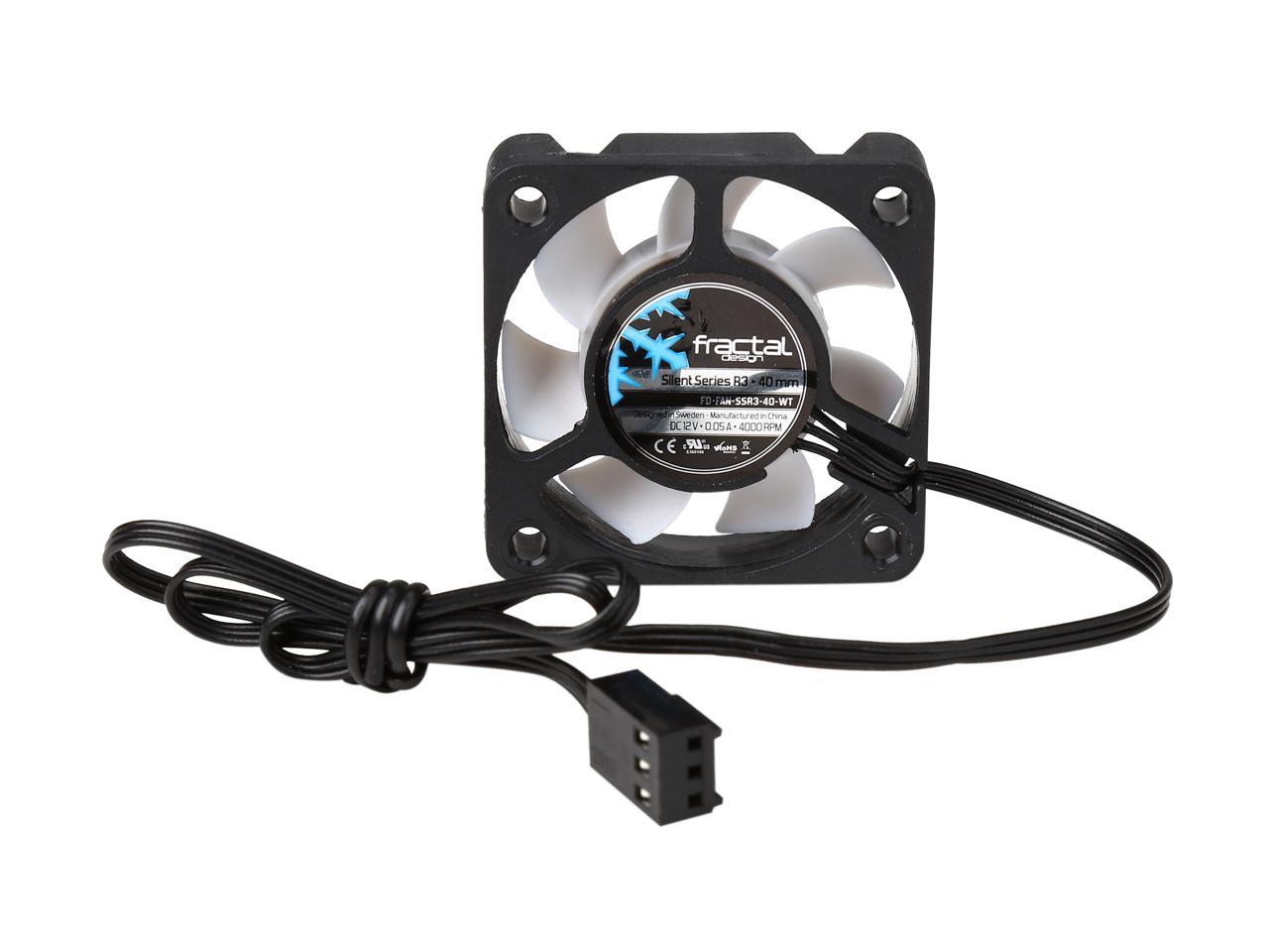 Fractal Design Silent Series R3 40Mm Silence Optimized Rifle Bearing Black/White Computer Case Fan