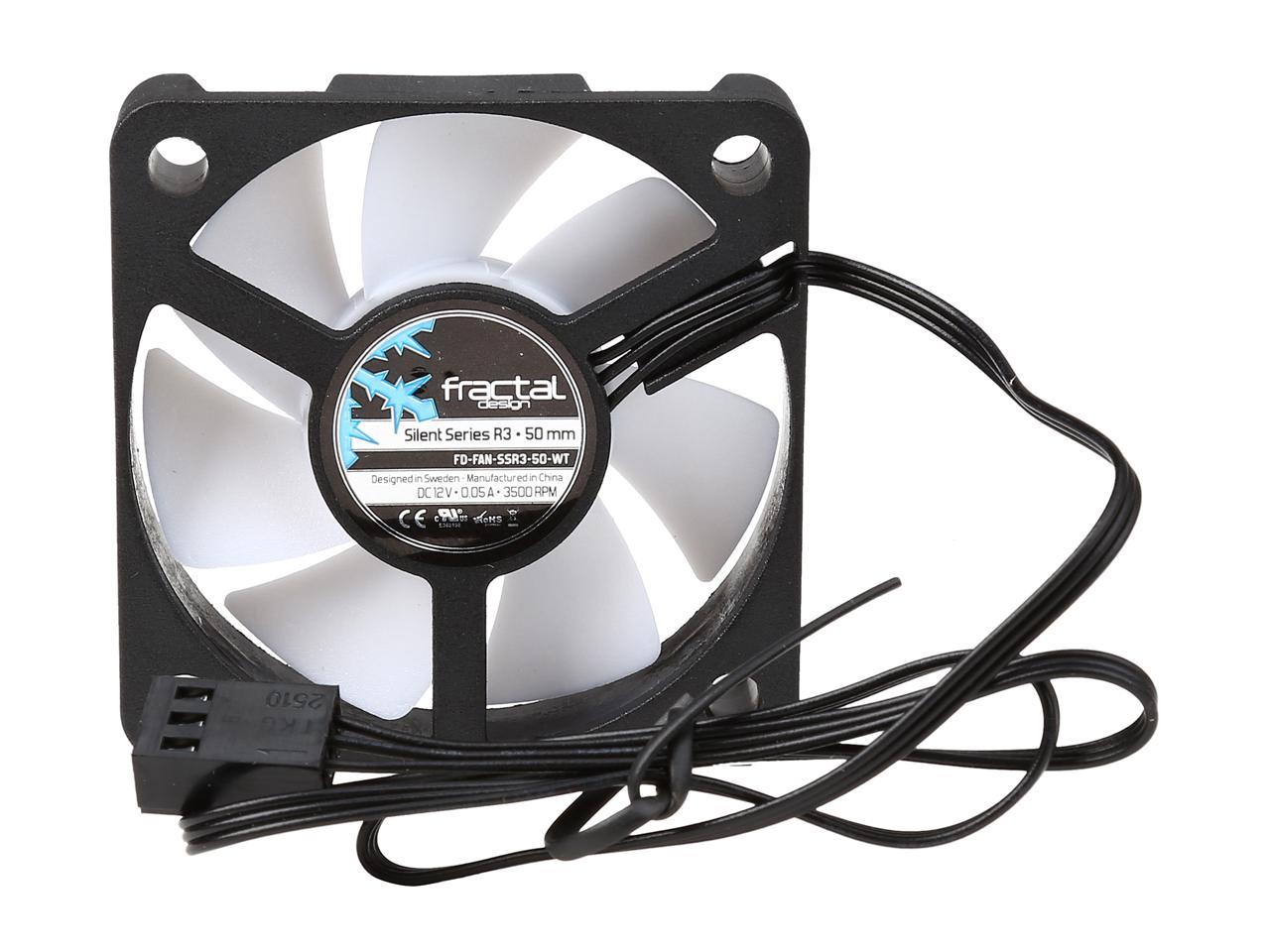 Fractal Design Silent Series R3 50Mm Silence Optimized Rifle Bearing Black/White Computer Case Fan