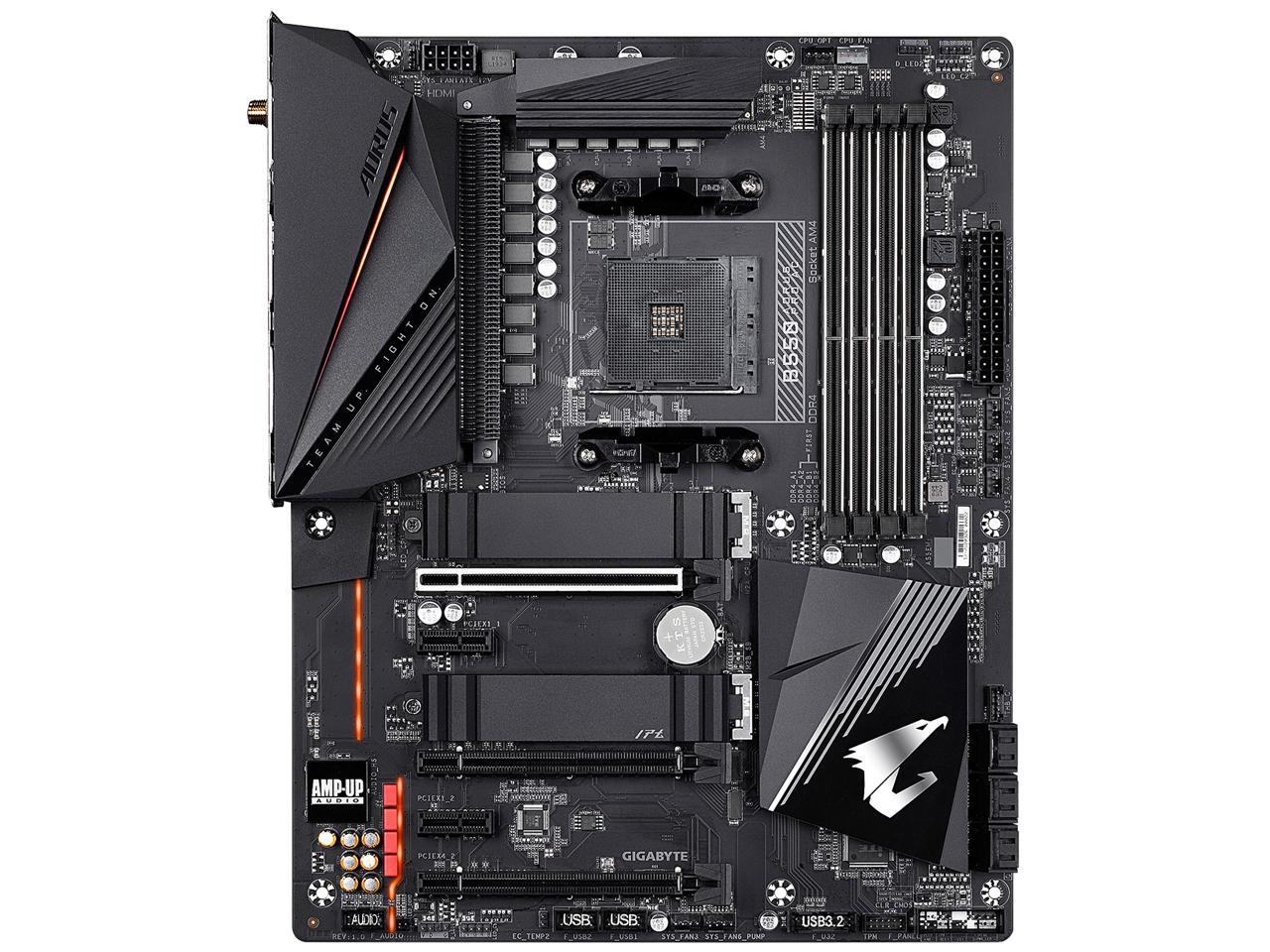 Gigabyte B550 Aorus Pro Ac Am4 Amd B550 Atx Motherboard With Dual M.2, Sata 6Gb/S, Usb 3.2 Gen 2, Intel 802.11Ac, 2.5 Gbe Lan, Pcie 4.0
