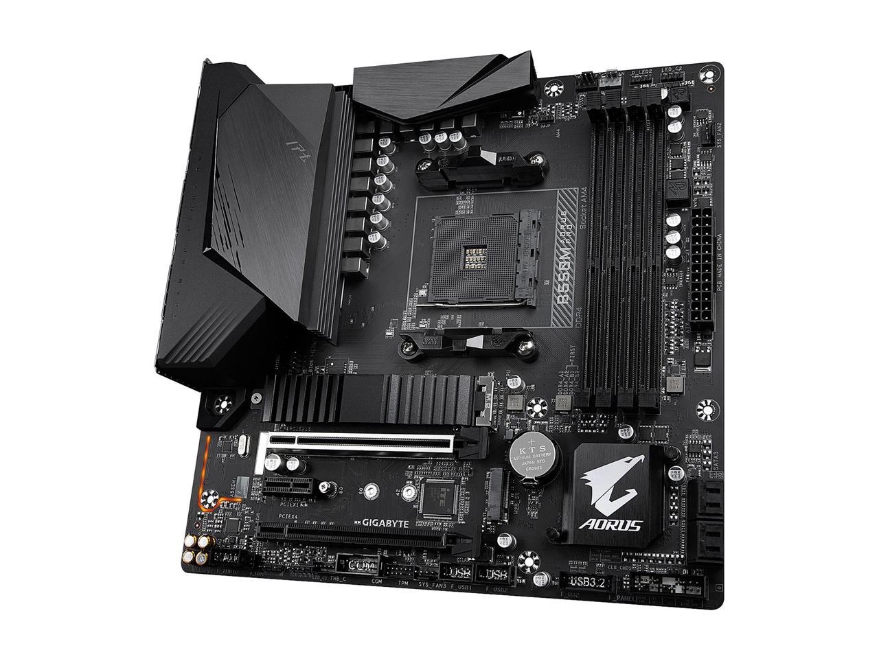 Gigabyte B550M Aorus Pro Am4 Amd B550 Micro-Atx Motherboard With Dual M.2, Sata 6Gb/S, Usb 3.2 Gen 2, Pcie 4.0