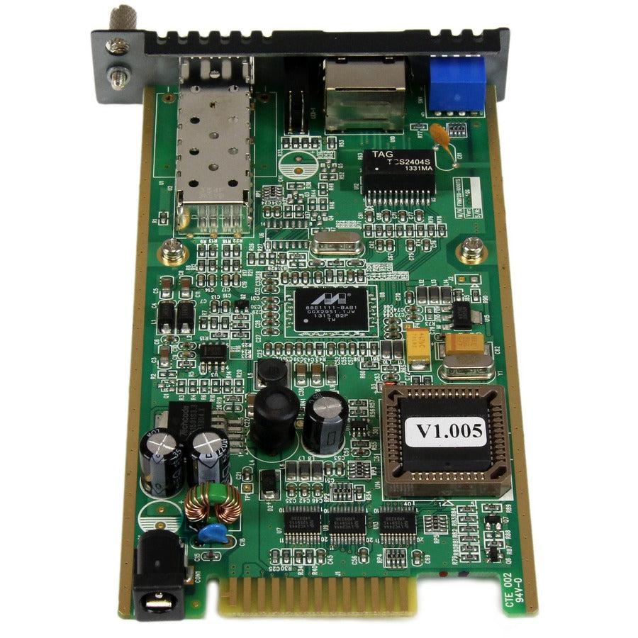 Gigabit SFP Fiber Media Converter Card Module for Chassis - StarTech ET91000SFP2C
