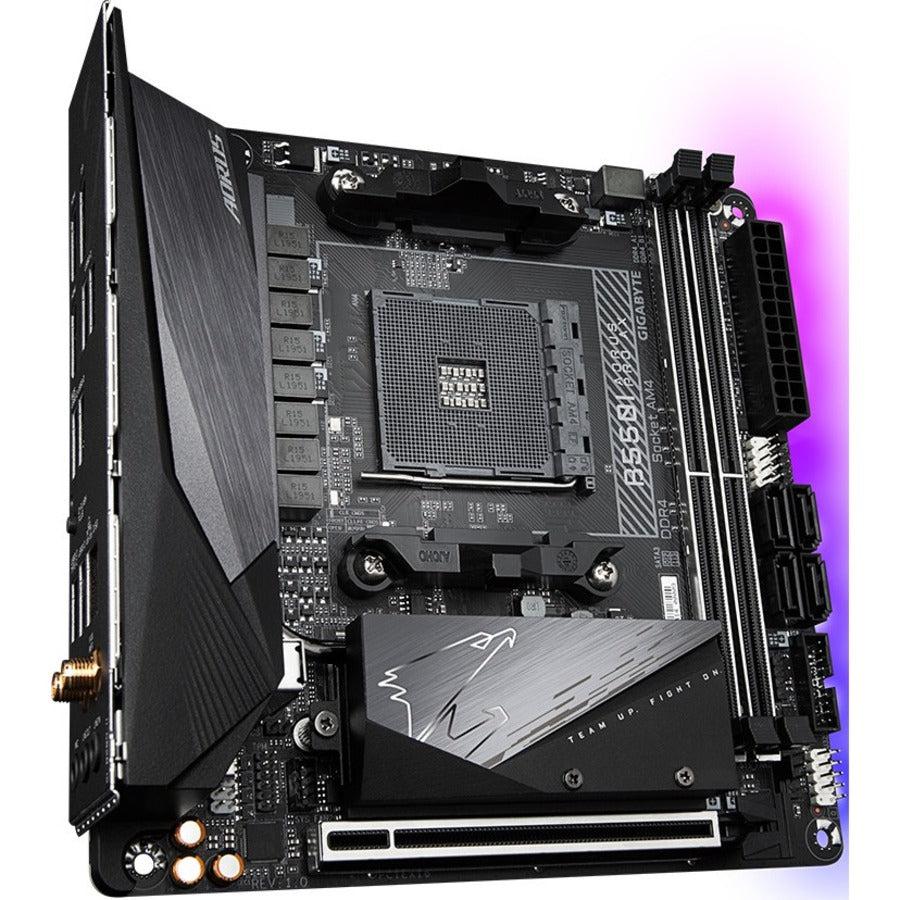 Gigabyte B550I Aorus Pro Ax Am4 Amd B550 Mini-Itx Motherboard With Dual M.2, Sata 6Gb/S, Usb 3.2 Gen 1, Wifi 6, 2.5 Gbe Lan, Pcie 4.0