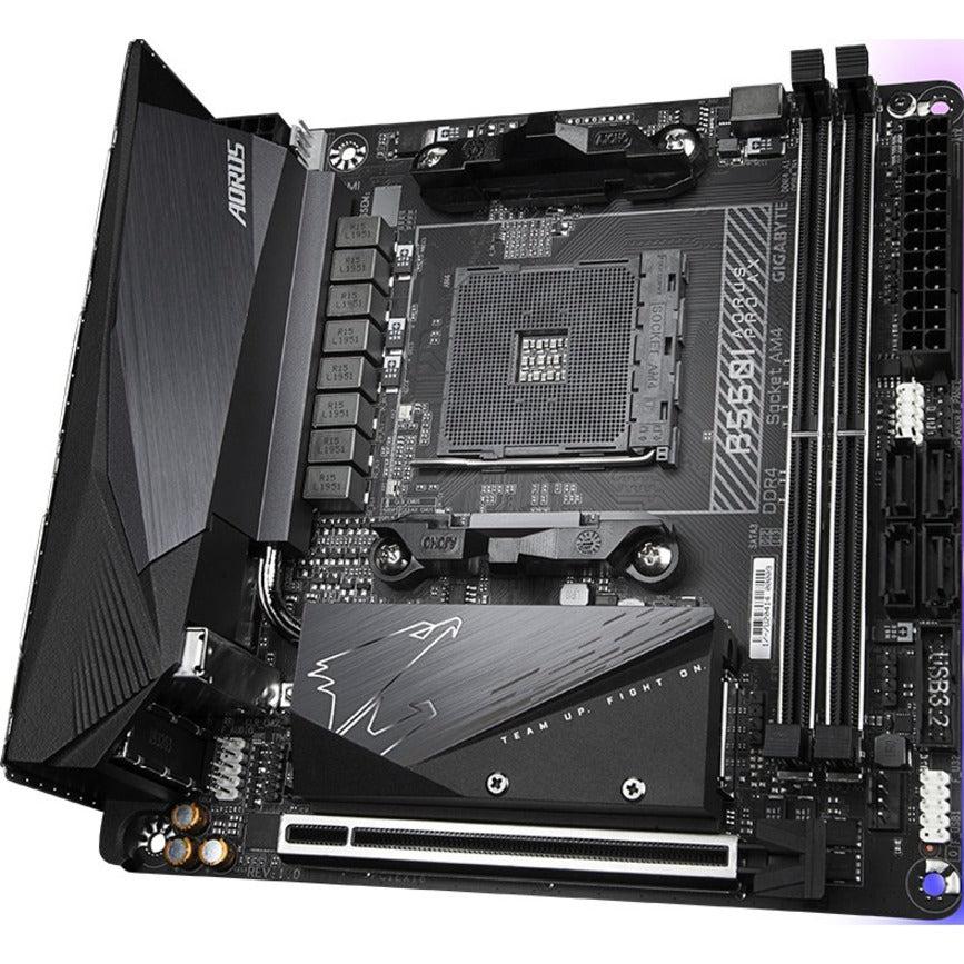 Gigabyte B550I Aorus Pro Ax Am4 Amd B550 Mini-Itx Motherboard With Dual M.2, Sata 6Gb/S, Usb 3.2 Gen 1, Wifi 6, 2.5 Gbe Lan, Pcie 4.0