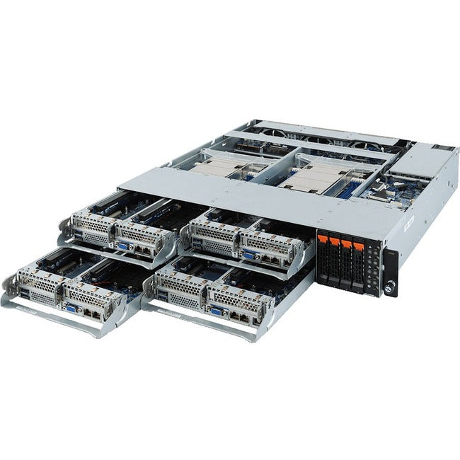 Gigabyte H242-Z11 Barebone System - 2U Rack-mountable - Socket SP3 - 1 x Processor Support