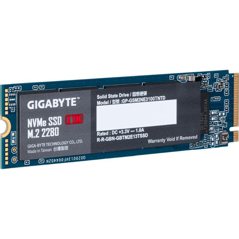 Gigabyte M.2 2280 1Tb Pci-Express 3.0 X4, Nvme 1.3 Internal Solid State Drive (Ssd) Gp-Gsm2Ne3100Tntd