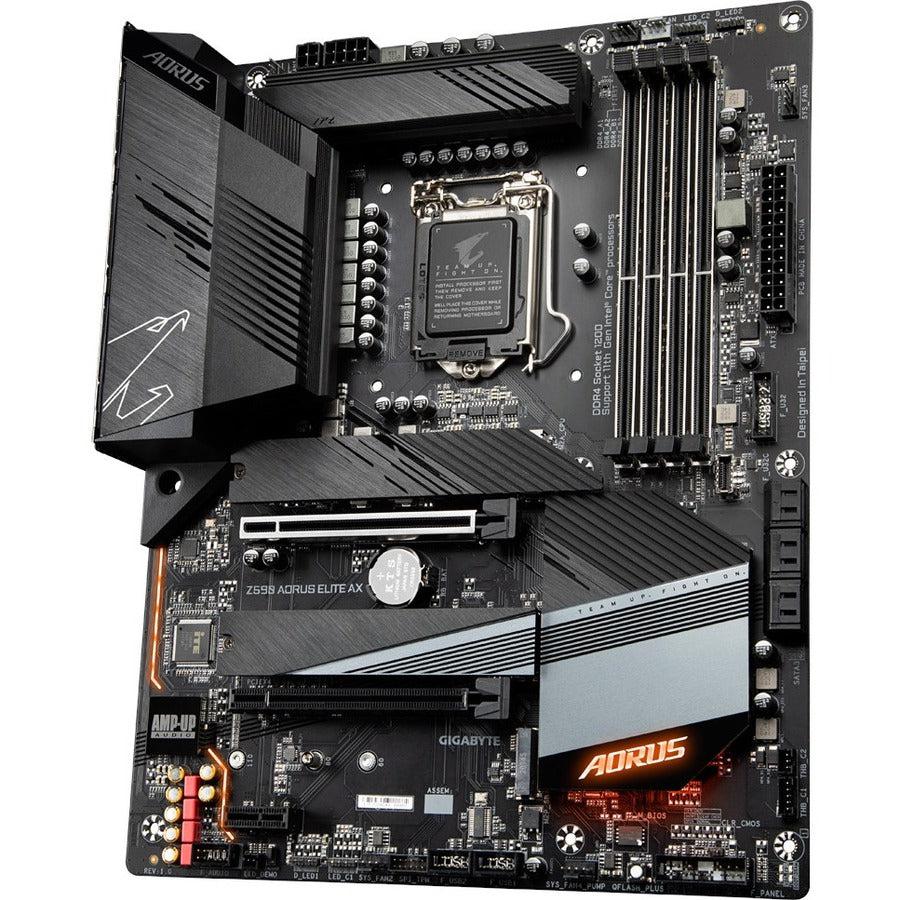 Gigabyte Z590 Aorus Elite Ax Lga 1200 Intel Z590 Atx Motherboard With Triple M.2, Pcie 4.0, Usb 3.2 Gen2X2 Type-C, Intel Wifi 6, 2.5Gbe Lan