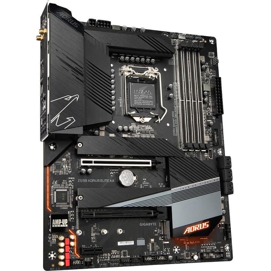 Gigabyte Z590 Aorus Elite Ax Lga 1200 Intel Z590 Atx Motherboard With Triple M.2, Pcie 4.0, Usb 3.2 Gen2X2 Type-C, Intel Wifi 6, 2.5Gbe Lan