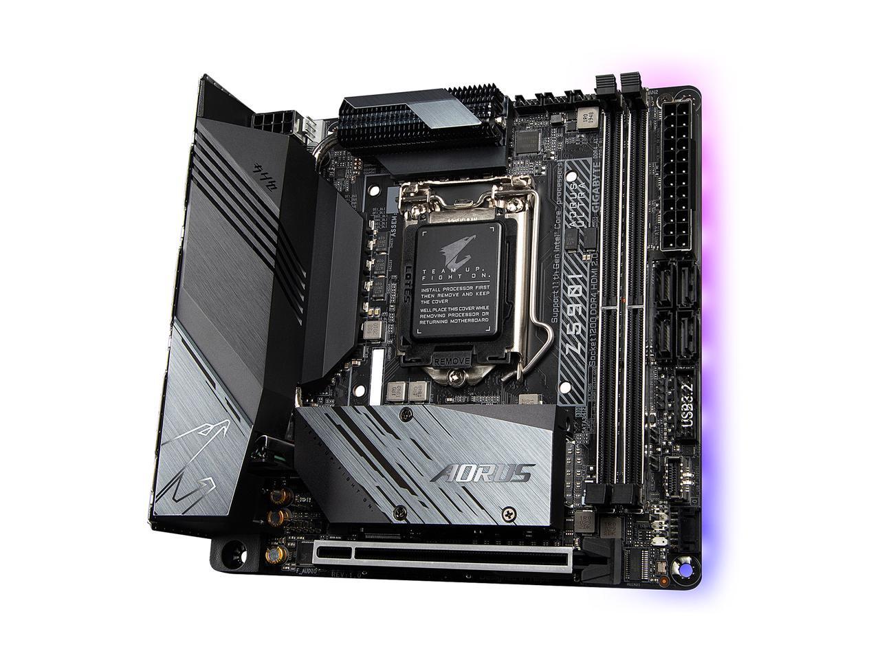 Gigabyte Z590I Aorus Ultra Lga 1200 Intel Z590 Mini-Itx Motherboard With Dual M.2, Pcie 4.0