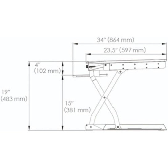 Goldtouch EasyLift Pro Sit and Stand Desk with Keyboard Tray KOV-ELP-B