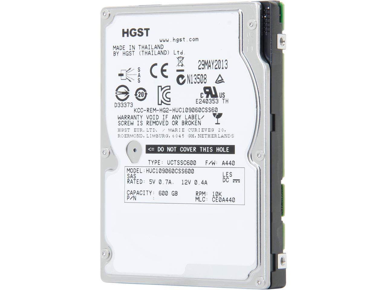 HGST-IMSourcing Ultrastar C10K900 HUC109060CSS600 600 GB Hard Drive - 2.5 Internal - SAS (6Gb/s SAS)" 0B26013-RF