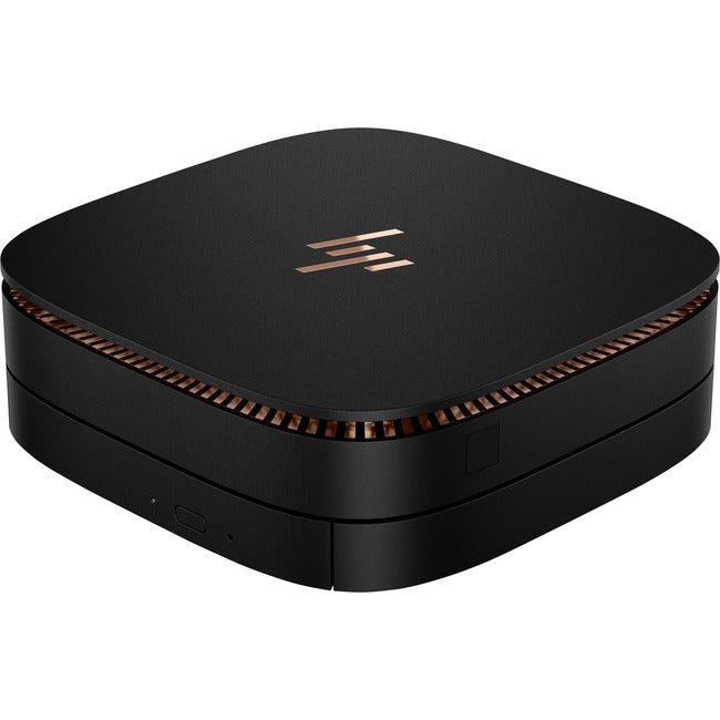 HP Elite Slice G2 Desktop Computer - Intel Core i5 7th Gen i5-7500T - 8 GB - 128 GB SSD - Ultra Small - Sparkle Black 9EN01UT#ABA