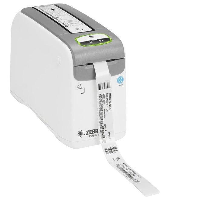 Healthcare Wristband Printer - Zebra ZD510-HC USB Host Ethernet 10/100 | TecISoft ZD51013-D01B01FZ