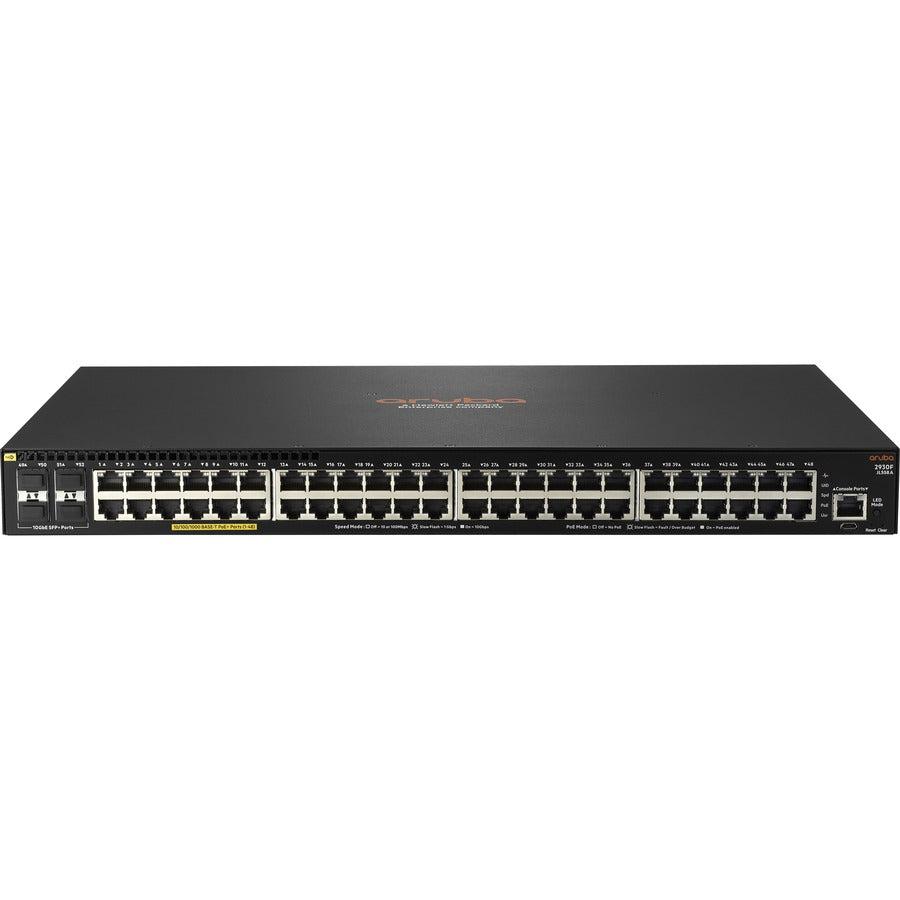Hewlett Packard Enterprise Aruba 2930F 48G Poe+ 4Sfp+ 740W Managed L3 Gigabit Ethernet (10/100/1000) Power Over Ethernet (Poe) 1U Black