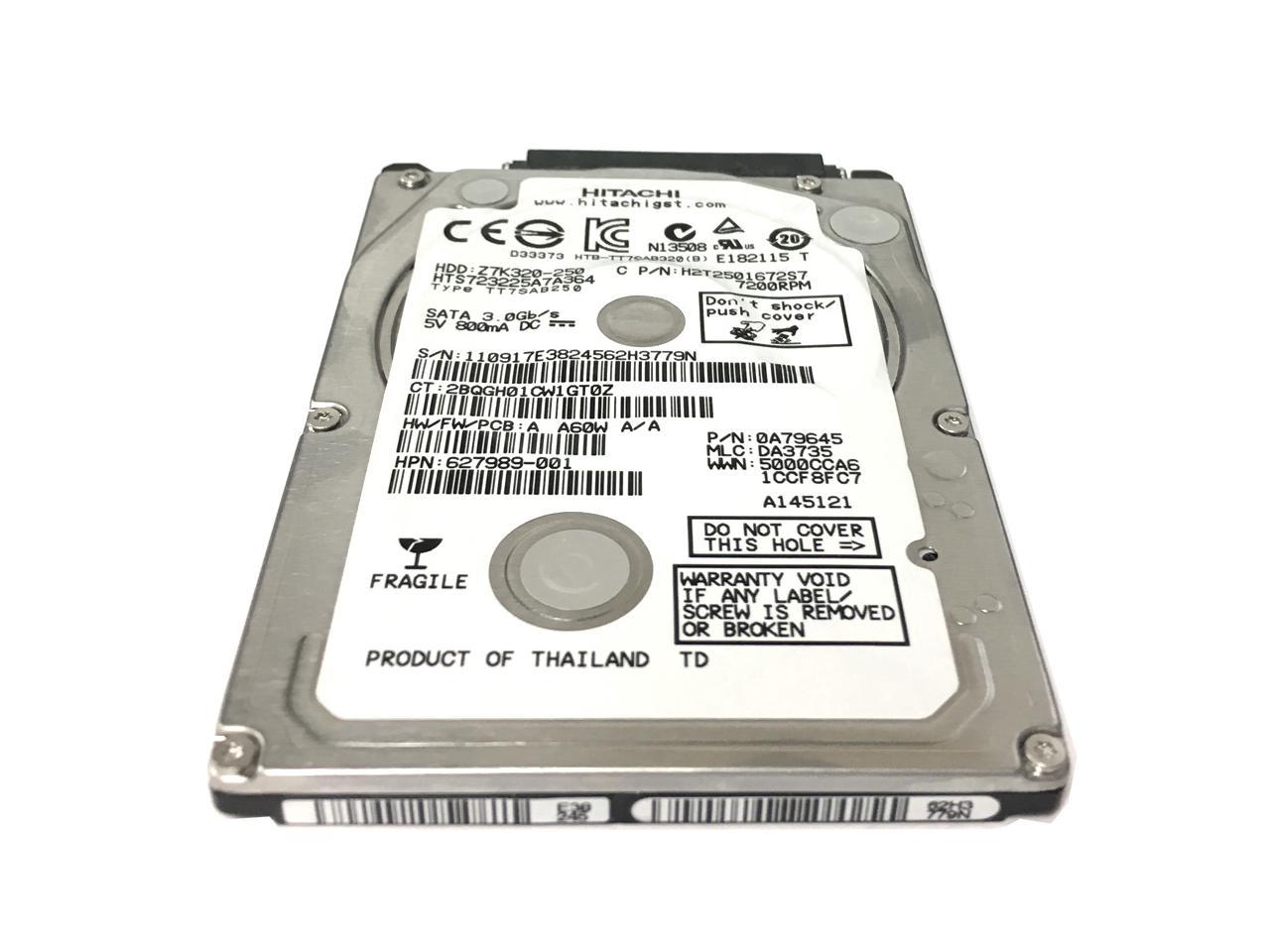 Hitachi Gst Travelstar Z7K320 Hts723225A7A364 (0A78742) 250Gb 7200 Rpm 16Mb Cache Sata 3.0Gb/S 2.5" Internal Notebook Hard Drive Bare Drive