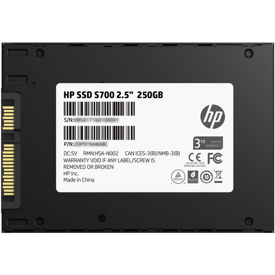Hp Ssd S700 Series 250Gb 2.5 Inch Sata3 Solid State Drive, Retail (3D Tlc)