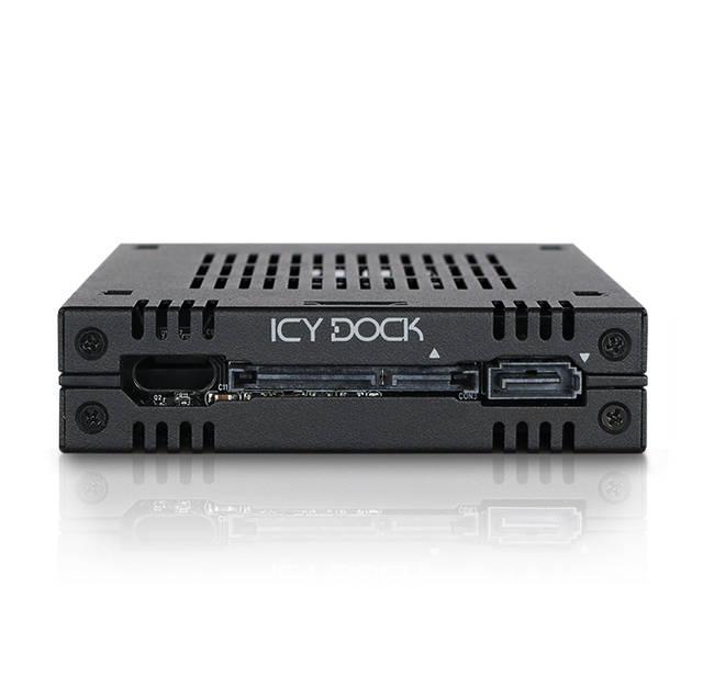 Icy Dock Expresscage Mb742Sp-B 2X 2.5 Inch Sas/Sata Hdd/Ssd Mobile Rack For External 3.5 Inch Bay - Comparable To Tray-Less Design (Black)