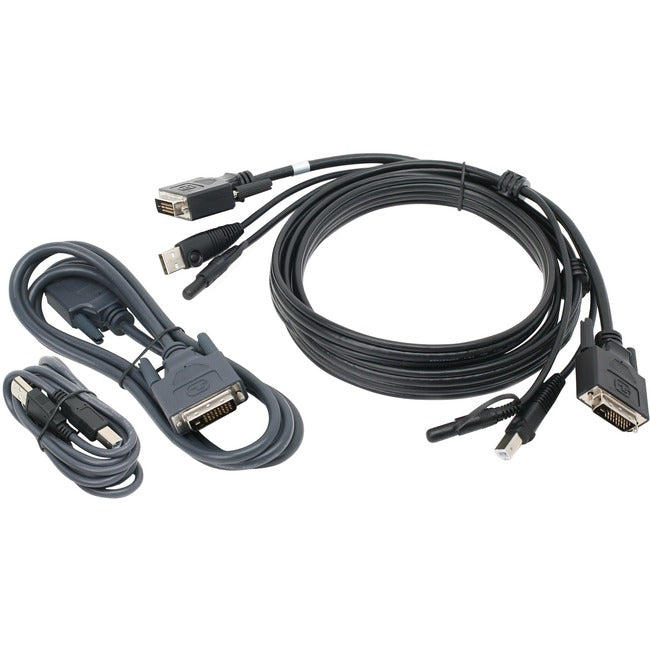 IOGEAR 10 ft. Dual View DVI, USB KVM Cable Kit with Audio (TAA) G2L7203UTAA3