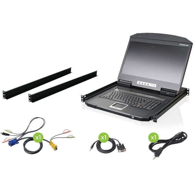 IOGEAR 18.5 Widescreen Short Depth LCD Console" GCL1900W