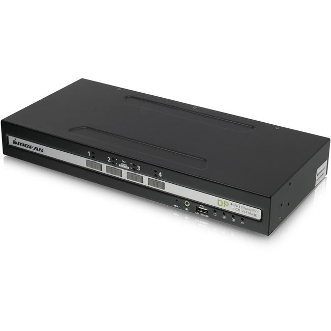 Iogear 4-Port Single View Displayport Kvm Switch W/Audio And Cac Support