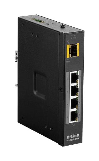 Industrial PoE Switch - D-Link DIS-100G-5PSW Unmanaged Gigabit with SFP | Tecisoft